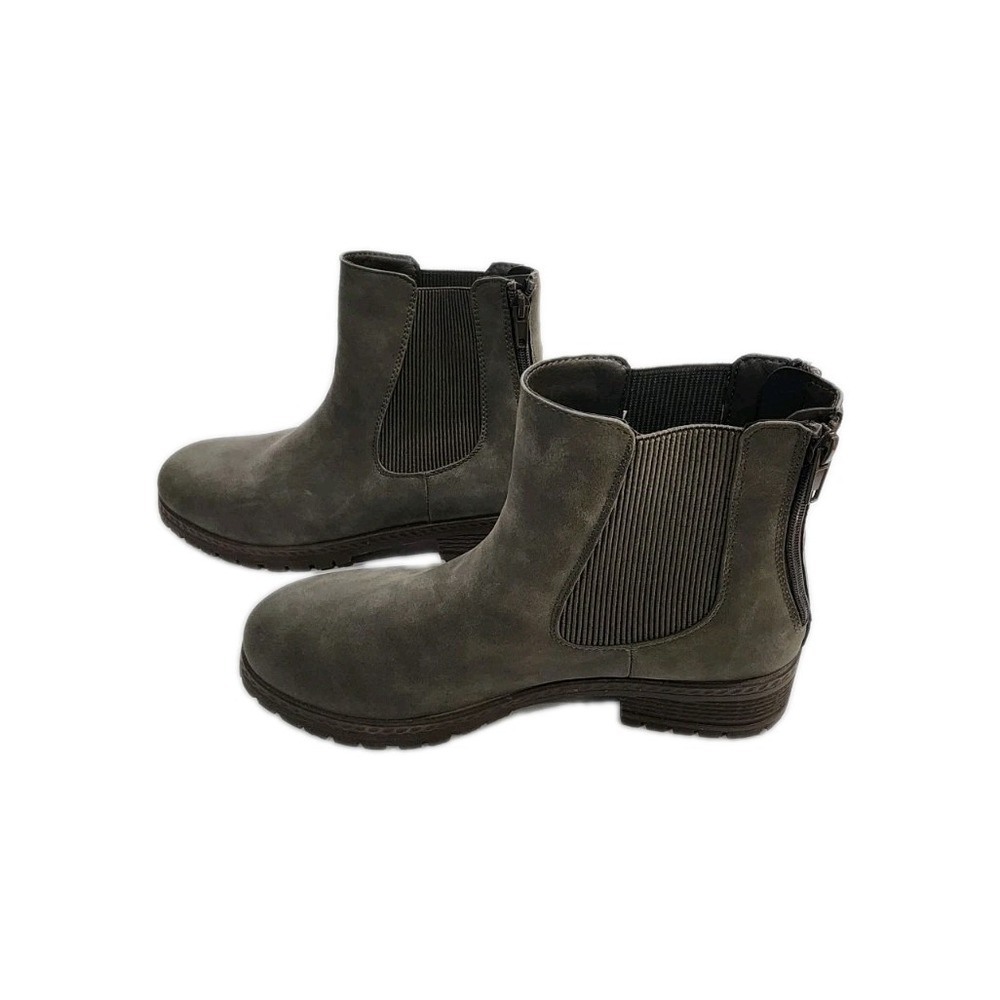 Maurices Gray Anna Zipper Ankle Boots Womens Size 9.5 M